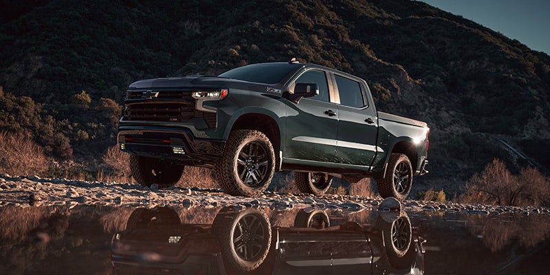 2025 Chevy Siverado on dirt road